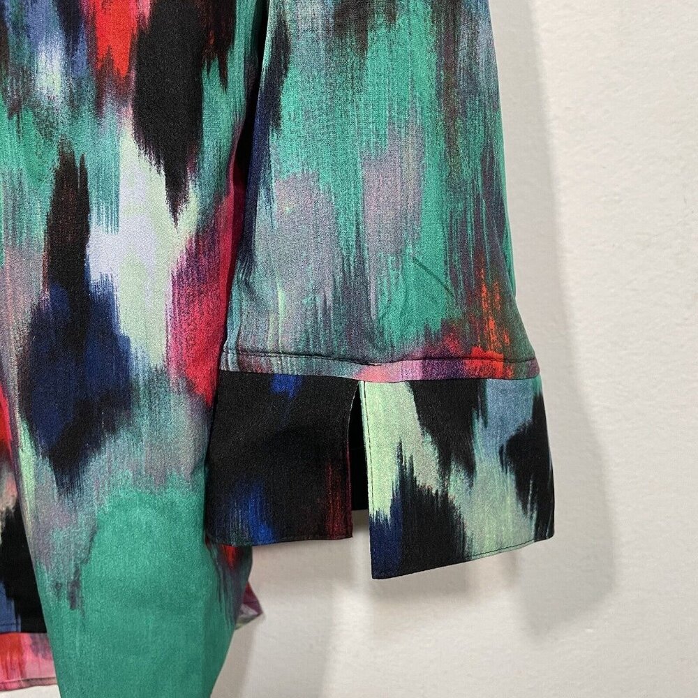 Investments Womens 1X Paige Everyday Popover Watercolor Blouse NWT Office Artsy - Picture 6 of 11